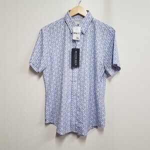 Mizzen+Main Trim Leeward Short Sleeve Shirt Button Front Mens Medium M Paisley